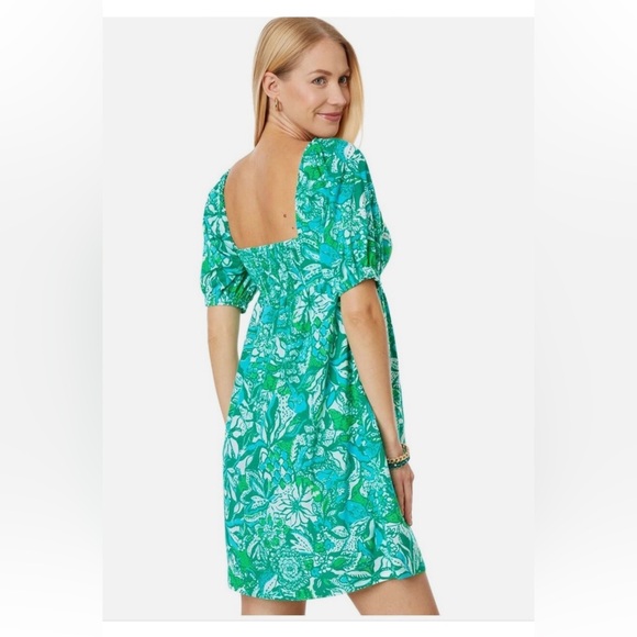 Lilly Pulitzer green Delaney short sleeve Dress size 14 - Picture 6 of 6